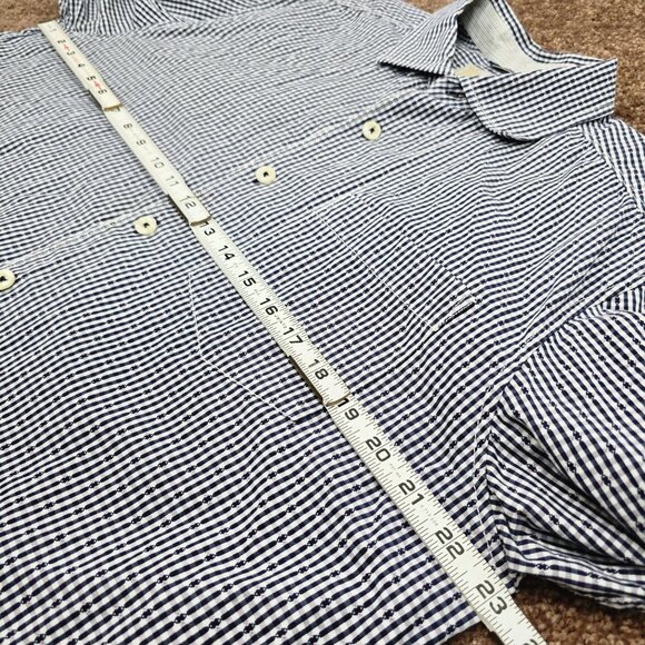 Tommy Bahama Mens Shirt Medium Gingham Button Down Blue LS White Purple - Picture 7 of 12